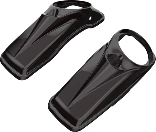 Vista 11 de Tapas para bocinas de motocicleta aptas para 2014+ Harley Touring Hard Saddle Bags - Whisky ámbar, 8 pulgadas Amber Whiskey