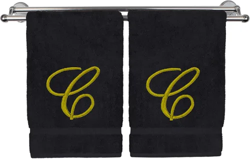 Vista 206 de Toalla de mano con monograma, regalo personalizado, 16 x 30 pulgadas, extra absorbente, 100% algodón turco, acabado de rizo suave, para baño, cocina