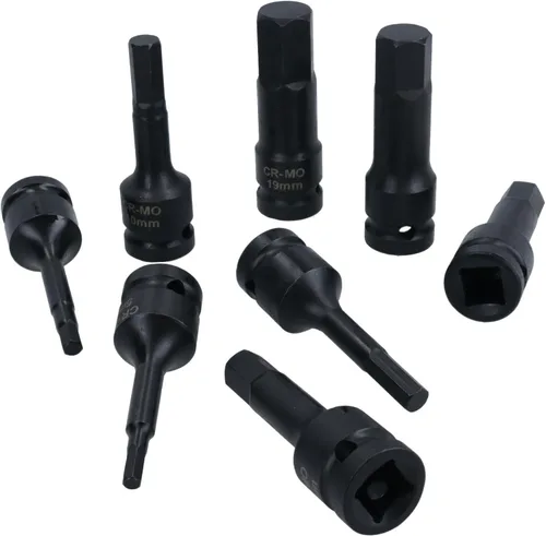 Vista 2 de Juego de llaves Allen/hexagonal de 1/2" Drive H5 - H19 Metric Deep AT772
