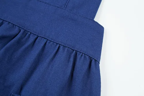 Vista 5 de Hyzrz Delantales retro ajustables con volantes con bolsillos para mujeres y niñas, vintage, espalda cruzada, vestido de sirvienta, delantal