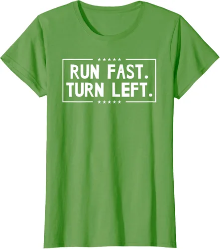 Vista 54 de Run Fast Turn Left - Camiseta para correr de pista y campo