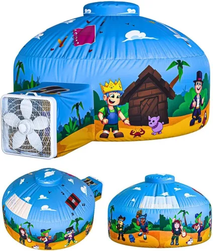 Vista 9 de Skywin Tienda de Aire para Niños (77" x 50") Se Construye en 30 Seg, Tiendas para Niños Pequeños de Interior para Juego Imaginativo, Espaciosas