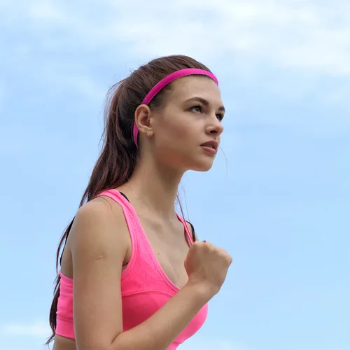 Vista 6 de Duufin 28 diademas elásticas antideslizantes coloridas para entrenamiento, para mujeres, hombres y niñas, 14