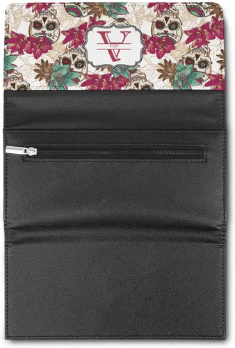 Vista 4 de RNK Shops Sugar Skulls & Flowers Cartera de cuero sintético para mujer (personalizada)