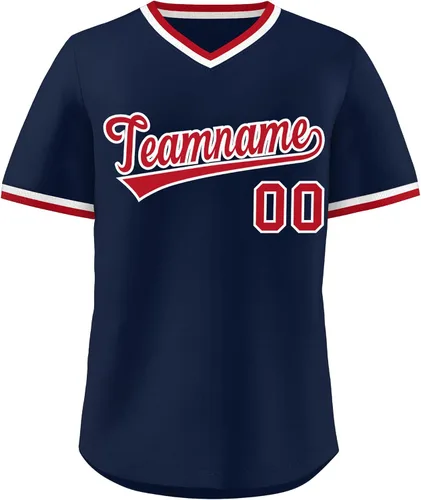 Vista 7 de KXK - Camiseta de béisbol personalizada con nombre y número cosidos, estilo Hip Hop, con cuello en V, atlética, para hombres, mujeres y jóvenes