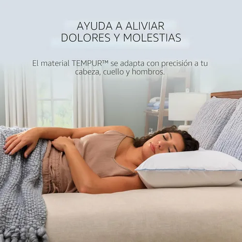 Vista 3 de Tempur-Pedic TEMPUR-Cloud - Almohada de enfriamiento dual, tamaño King (Paquete de 1), blanca