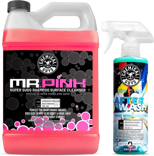 Vista 18 de Chemical Guys Mr. Pink - Kit de guantes de lavado de jabón y chenilla para lavado de autos