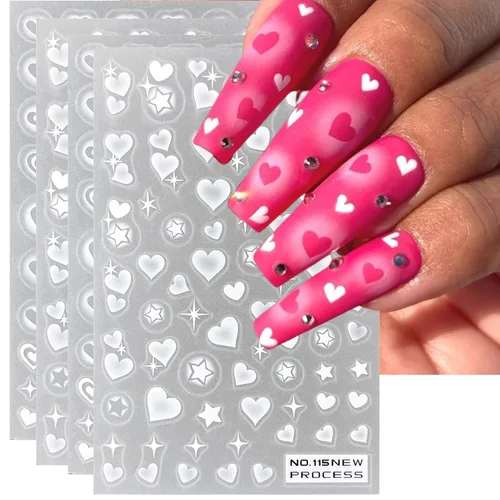Vista 9 de TailaiMei 10 hojas de calcomanías de Halloween para uñas, tiras de esmalte de uñas, autoadhesivas, envolturas completas con 2 limas de uñas