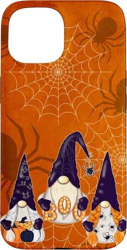 Vista 6 de iPhone 16 Spooky Halloween Gnomes Pumpkin Spider Pattern Witchy Boo Case