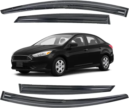 Vista 72 de Viseras para ventanas para Mazda 3 Sedán 4 puertas 2004 2005 2006 2007 2008 2009 estilo JDM Mugen, deflector de viento, protector solar y de lluvia