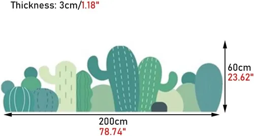 Vista 2 de Paneles de pared 3D 3D Cactus Decorativo Panel de Pared, Papel Pintado Papel Pintado Impermeable PU Papel Pintado Anti-Colisión, Autoadhesivo