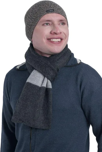 Vista 2 de Gamboa Gorro de lana de alpaca Gorro cálido Sombrero de alpaca suave, Gris