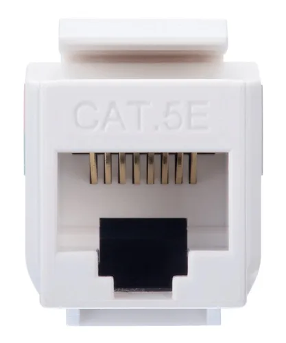 Vista 2 de IDEAL Electrical 89-751WH CAT5e Keystone Modular Jacks, blanco, 10 conectores modulares para conductores CAT5e 22-24 AWG