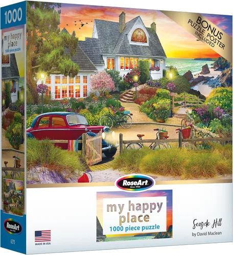 Vista 2 de RoseArt - My Happy Place - Seaside Hill - Rompecabezas de 1000 piezas para adultos