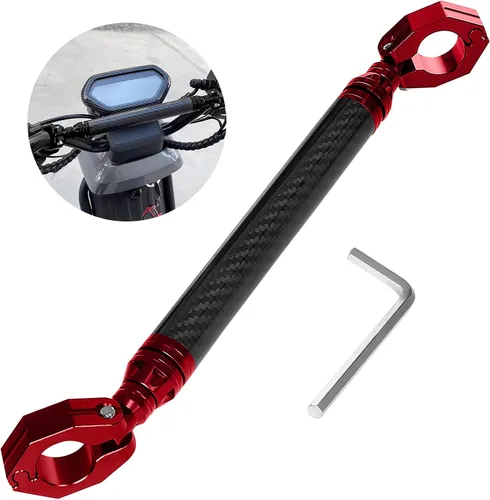 Vista 7 de Manillar de motocicleta de aleación de aluminio, barra cruzada de 22 mm ajustable, manillares de fuerza y balance, color negro