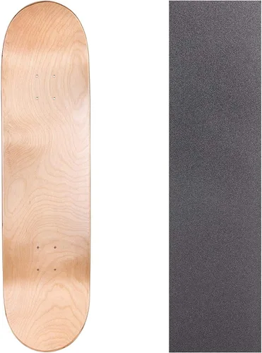 Vista 9 de Cal 7 Tabla de monopatín en blanco con cinta de agarre 7.75, 8.0, 8.25 y 8.5 pulgadas Tabla de arce para patinaje Negro