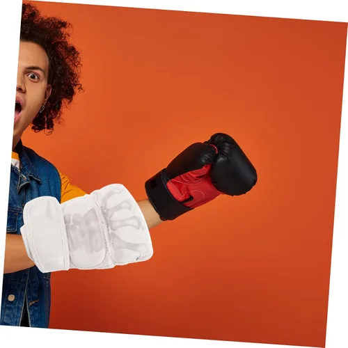Vista 4 de Guantes de boxeo para hombres y mujeres, protección mejorada, guantes de medio dedo para jóvenes y adultos, equipo de entrenamiento acolchado