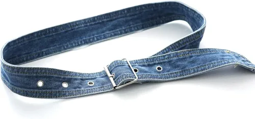 Vista 2 de Tong Gu 1 cinturón de mezclilla para mujer hebilla de metal estilo punk estilo vintage