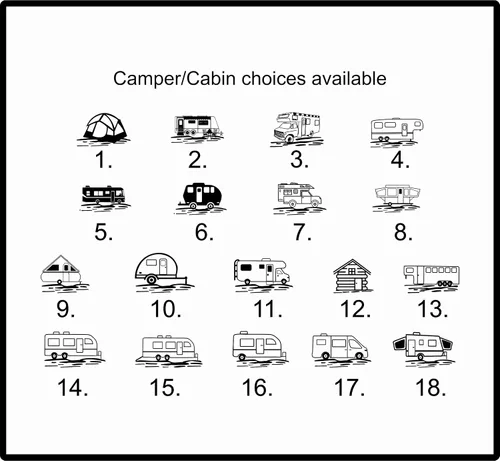 Vista 8 de Bandera personalizada para campamento – Letrero de decoración de campamento al aire libre personalizado – Regalo de Happy Camper para cámper