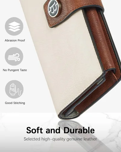 Vista 7 de BOSTANTEN Billeteras de cuero para mujer, paquete RFID, bolsos de cuero para mujer, Cartera RFID