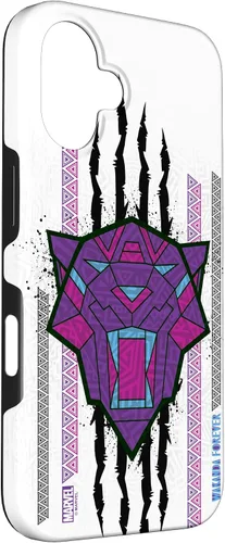 Vista 3 de Funda para iPhone 16 Marvel Black Panther: Wakanda Forever Tribal Logo Panther