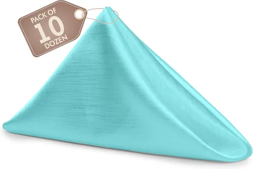 Vista 182 de Ultimate Textile -1 docena - Reversible Shantung Satin - Majestic - Servilletas de tela Majestic de 17 x 17 pulgadas color azul pizarra