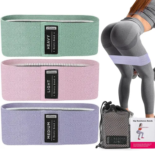 Vista 10 de Booty Bands Set, Resistance Bands for Working Out, Exercise Bands for Women and Men Legs and Butt, Stretch Bands for Pilates, Yoga Starter Set