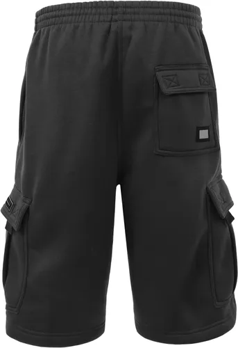 Vista 3 de pantalones cortos de verano con cordón de forro polar para hombre, M-7XL