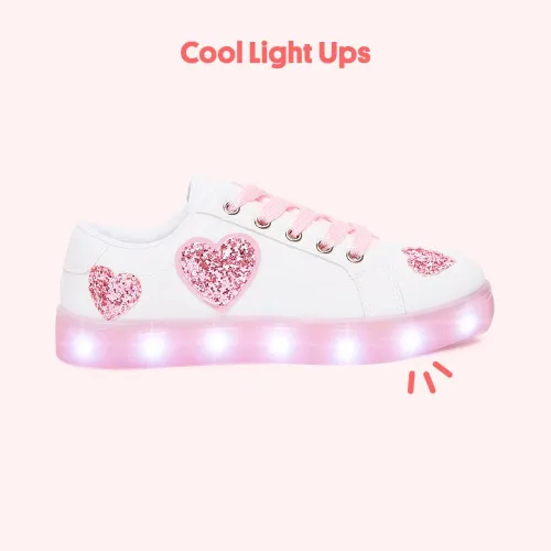 Vista 2 de FabKids Zapatos deportivos para niños y niñas, zapatos blancos con cordones para niños pequeños y grandes