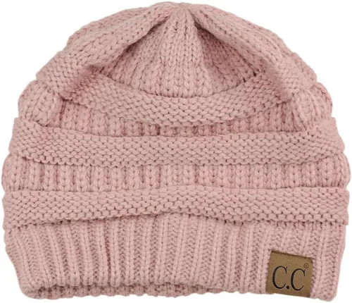 Vista 4 de C.C Trendy Warm Chunky Soft Stretch Cable Knit Beanie