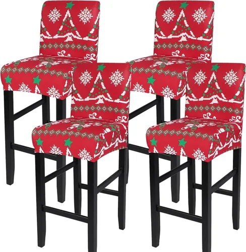Vista 10 de SearchI Juego de 2 fundas para taburetes de bar, fundas de asiento de taburete elásticas y lavables, fundas para sillas de altura de mostrador