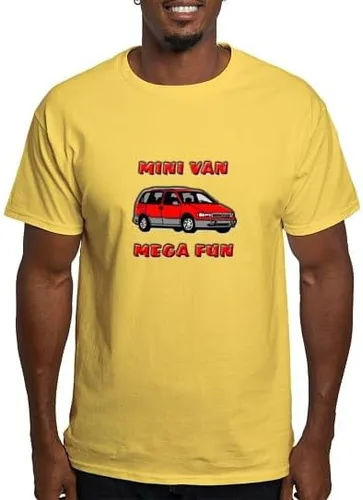 Vista 15 de CafePress Minivan Mega Fun T Shirt Men's 100% Cotton, Classic Graphic T Shirt Black