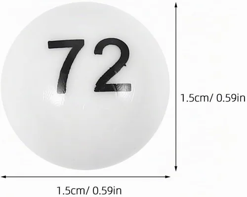 Vista 6 de VICASKY Bolas de bingo de repuesto solo bolas de plástico blanco para máquinas de entretenimiento Tableros de juego, números de rifa del 1 al 75