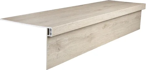 Vista 8 de Lucida Surfaces Combo de peldaños y contrahuellas de vinilo de lujo Cubierta de peldaños para escaleras con aspecto de madera y contrahuellas
