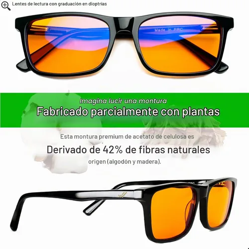Vista 2 de +1.0 +1.5 +2.0 +2.5 Orange Blue Light Blocking Reading Glasses for Better Sleep - Migraine Glasses for Women & Men