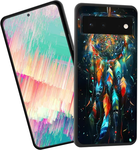Vista 52 de Funda delgada para Google Pixel 4 XL, funda delgada de silicona de TPU suave a prueba de golpes para Google Pixel 4 XL, gato negro luna estrellada