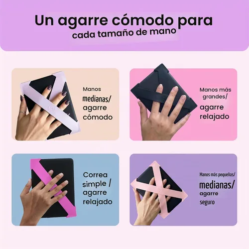 Vista 4 de Strapsicle Correas de mano para Kindle de 6", Paperwhite y Kobo Clara, color negro