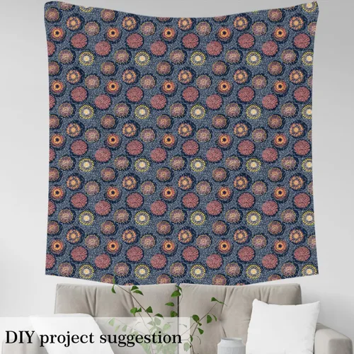 Vista 3 de Castle Fairy - Tela decorativa con flores Mandala de Castle Fairy por The Yard, diseño rústico de diente de león floral naturaleza planta