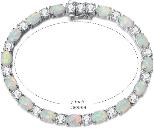 Vista 2 de FANCIME Birthstone Bracelets Sterling Silver Tennis Bracelets Charm Fine Jewelry Birthday Mothers Day Jewelry Gifts for Women Mom Daughter 7