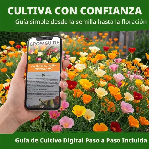 Vista 8 de HOME GROWN California Poppy Formula Mix 3000 Semillas Eschscholzia