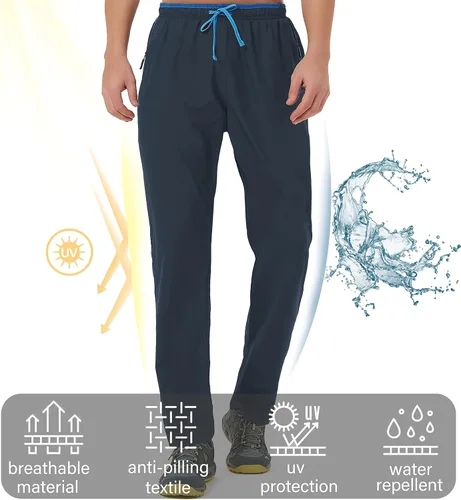 Vista 5 de TIBAIKER Mens Joggers Athletic Workout Golf Pants with Pockets Track Lounge Jogging Running Gym Pants