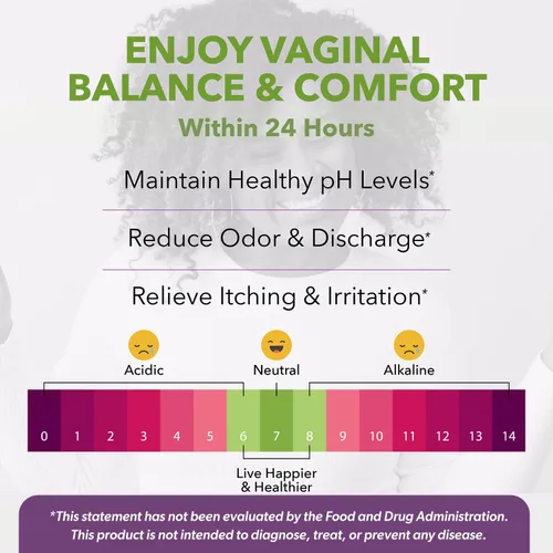 Vista 6 de Intimate Rose Paquete combinado. Probióticos Flora Bloom para mujeres (una botella) y ácido bórico equilibrio bórico (una botella), paquete de 2