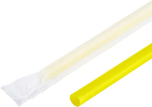 Vista 3 de Karat Pajitas gigantes de 9'' (0.315 in) envueltas en papel - amarillo - 2,500 ct