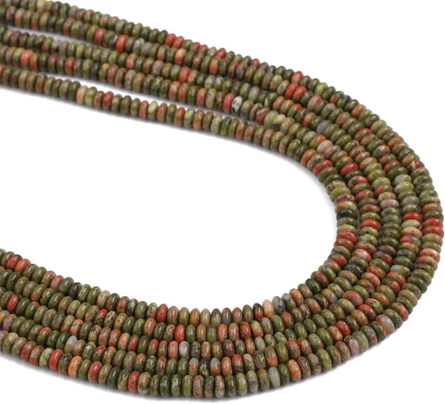 Vista 57 de BEADIA Cuentas Espaciadoras de Jade Natural Africano Planas Redondas Sueltas para Hacer Joyas con Abalorios 3mmx2mm 38cm