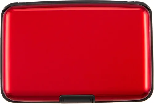 Vista 13 de Soporte para tarjetas de crédito, cartera metálica con bloqueo RFID para tarjetas de identificación para mujeres y hombres, funda rígida de aluminio