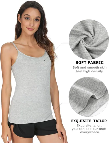 Vista 2 de Vislivin - Camiseta sin mangas para mujer con tirantes ajustables