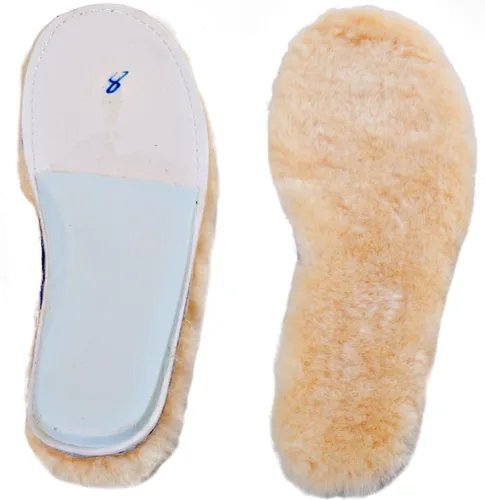 Vista 8 de ABUSA - Plantillas de piel de oveja para mujer, con insertos de forro polar de lana gruesa de alta calidad, acogedoras y esponjosas, talla 6