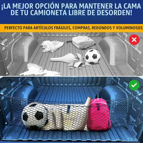 Vista 5 de Red de carga de malla estilo sobre para accesorios Chevy Silverado 2013-2026 – Organizadores y almacenamiento de maletero premium – Red de carga