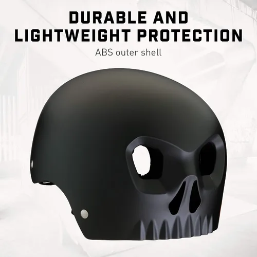 Vista 3 de Mongoose - Casco de bicicleta juvenil con caparazón duro para la calle, modelo calavera, multideporte, varios