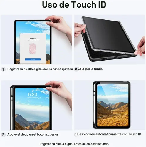 Vista 8 de Antbox Funda para iPad (A16) 11ª Generación 11'' 2025/iPad 10ª Generación 10.9'' 2022 con Soporte Integrado para Lápiz Función de Encendido/Apagado